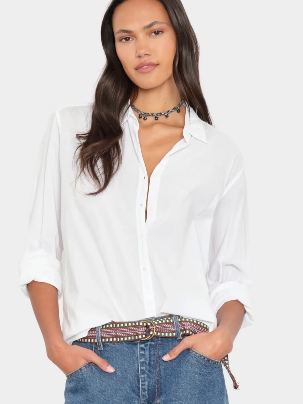 XIRENA CLASSIC BEAU SHIRT BUTTON DOWN WHITE MEDIUM